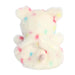 Back view of Palm Pals Patsy Funfetti Pig plush highlighting pastel colors and tiny tail