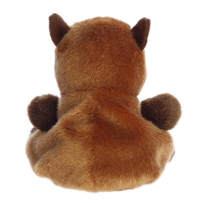Back view of Palm Pals Sid Capybara plush showing rounded shape and soft fabric