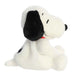 Side profile of Palm Pals Snoopy plush highlighting floppy ear and rounded plush body