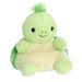 Palm Pals Tiny Turtle plush angled front view with cute embroidered smile and soft fabric