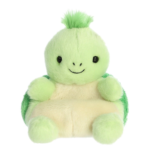 Palm Pals Tiny Turtle plush front view showing green turtle with soft shell and smiling face