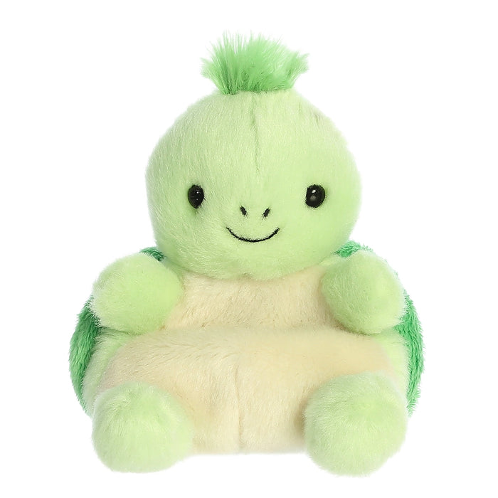 Palm Pals Tiny Turtle plush front view showing green turtle with soft shell and smiling face