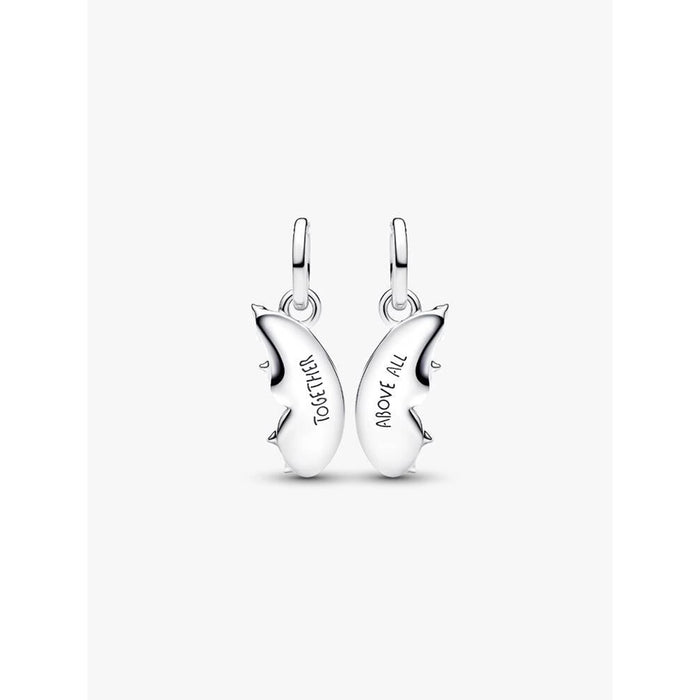 Back of Pandora Splittable Butterfly Dangle Charms engraved with the words 'Together' and 'Above All.
