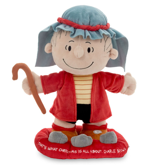 Hallmark : Peanuts® Linus in Shepherd Costume Plush With Sound, Motion and Light, 12"