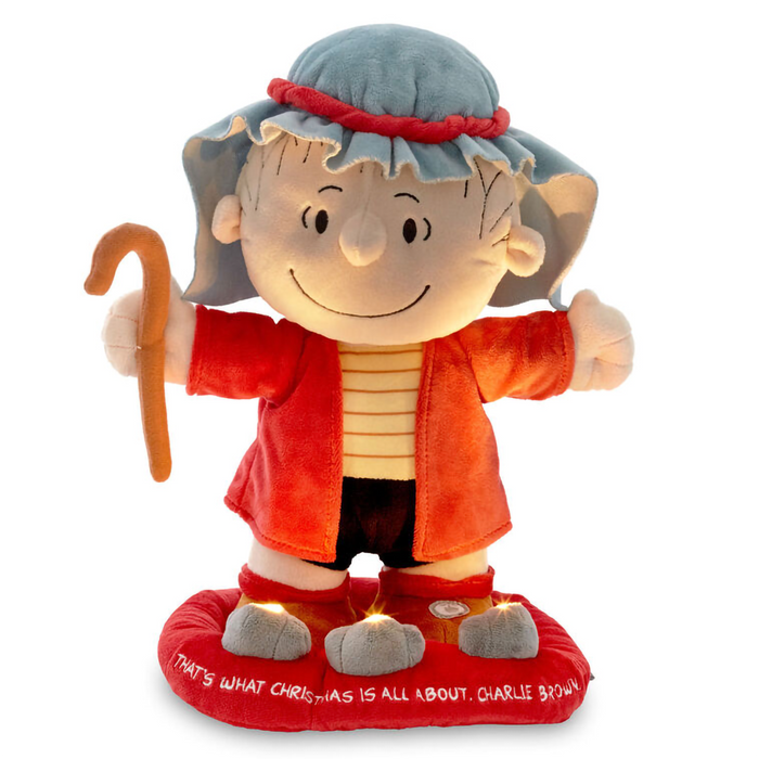 Hallmark : Peanuts® Linus in Shepherd Costume Plush With Sound, Motion and Light, 12"