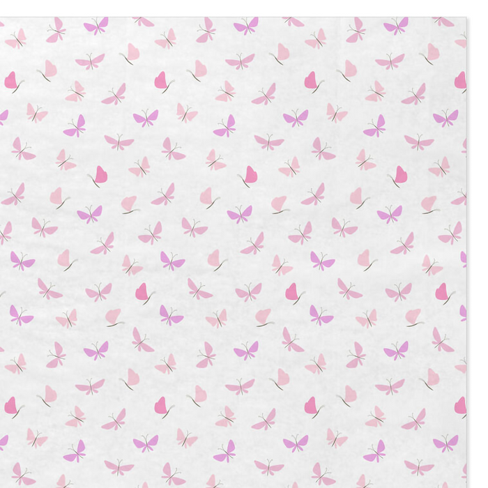 Hallmark : Pink Butterflies on White Mother's Day Tissue Paper, 6 sheets