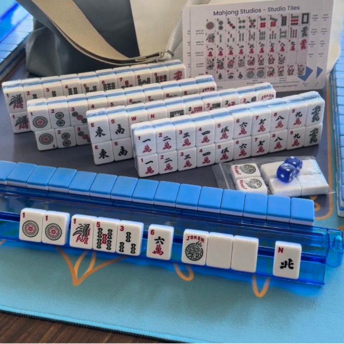 American Mahjong Tile Set with packaging on a website product page