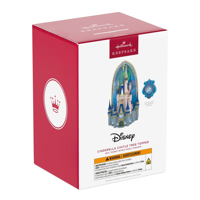 Hallmark : 2026 Keepsake Magic Kingdom Cinderella Castle Tree Topper With Light and Sound, 10.75" (370)