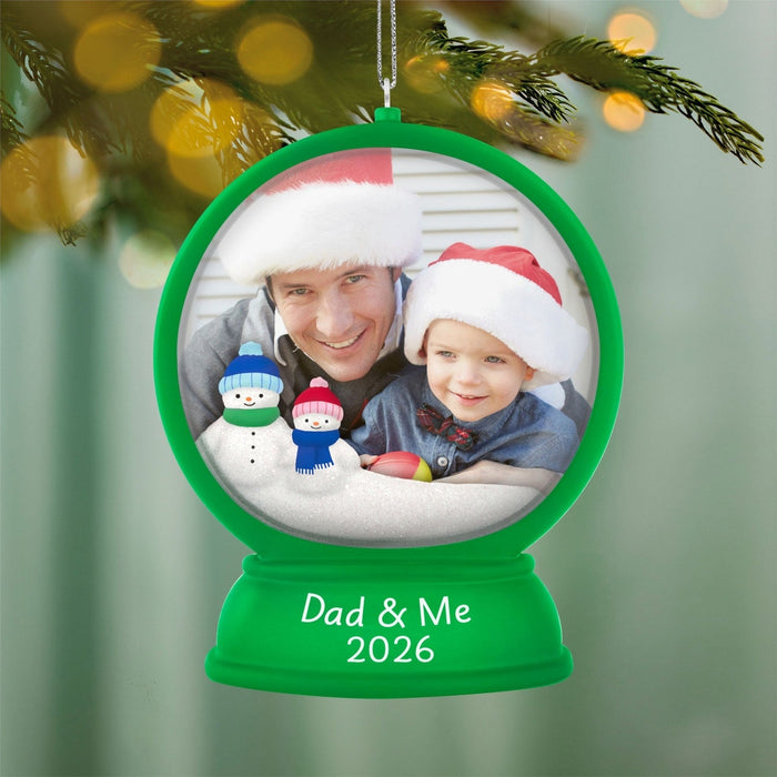 Hallmark : 2026 Keepsake Dad and Me Snow Globe 2026 Photo Frame Ornament (87)