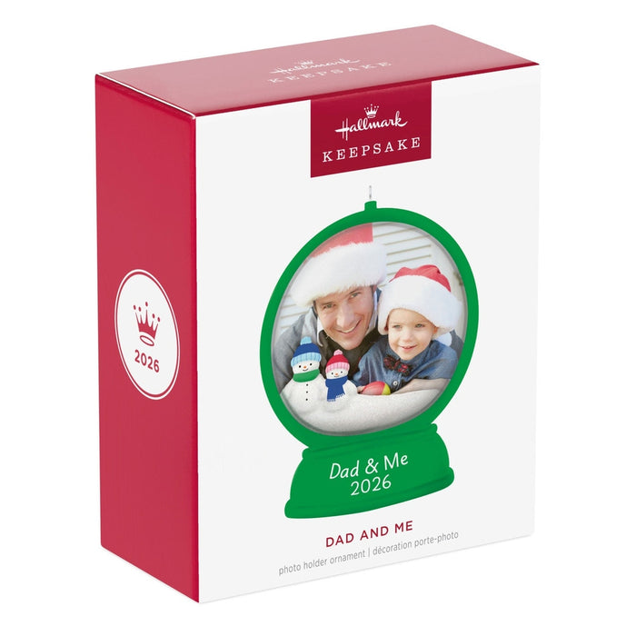 Hallmark : 2026 Keepsake Dad and Me Snow Globe 2026 Photo Frame Ornament (87)