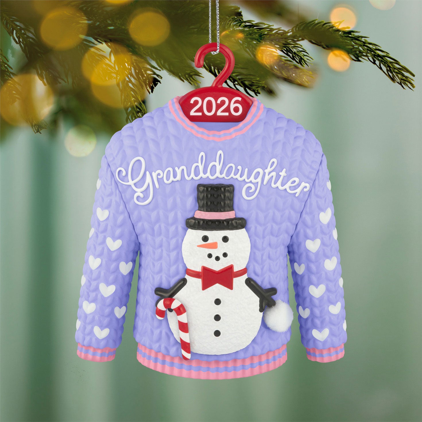 Granddaughter Snowman Sweater Ornament 2026 – Hallmark Keepsake