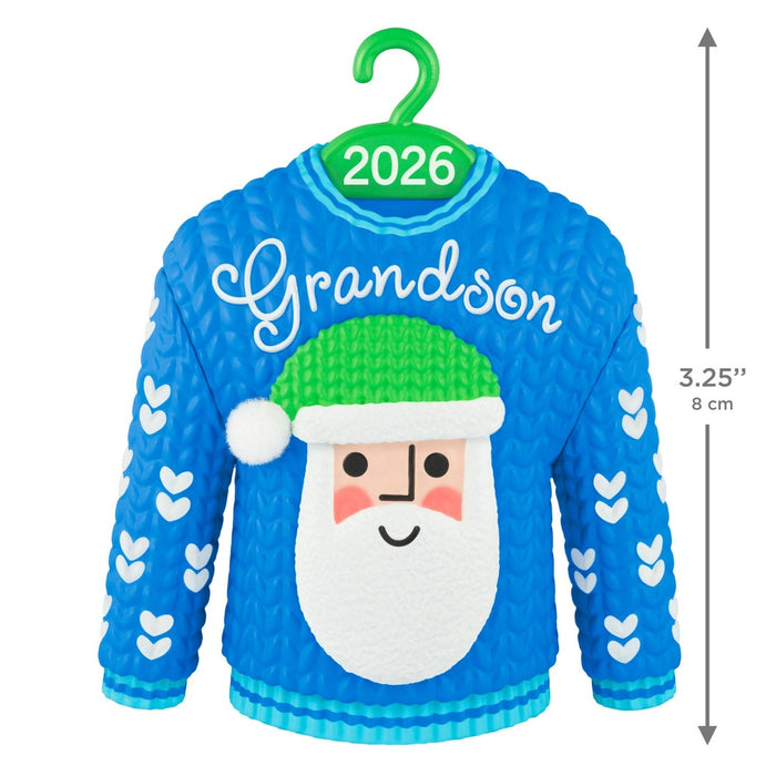 Hallmark : 2026 Keepsake Grandson Santa Sweater 2026 Ornament (135)