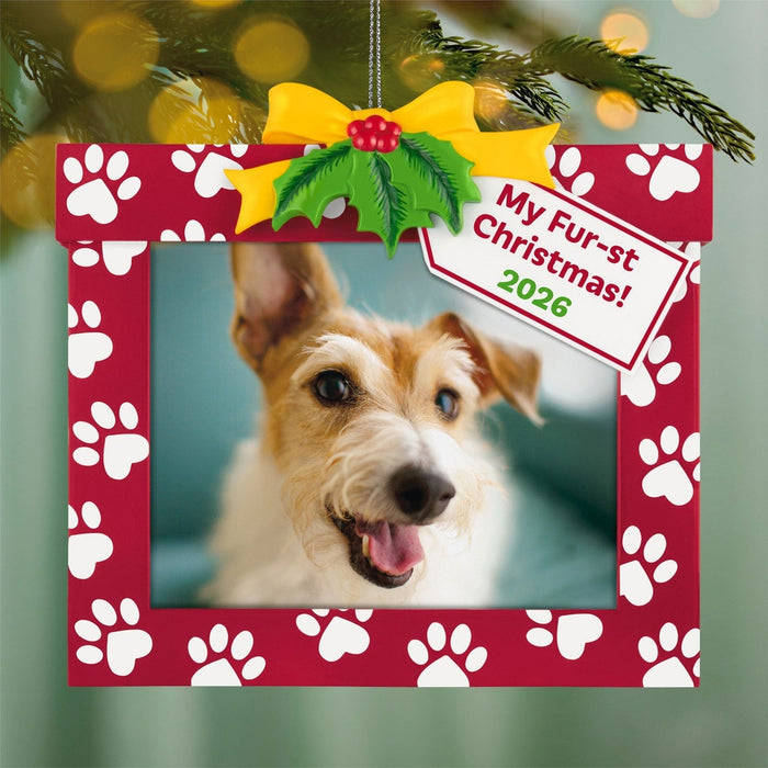 Hallmark : 2026 Keepsake My Fur-st Christmas 2026 Photo Frame Ornament (211)