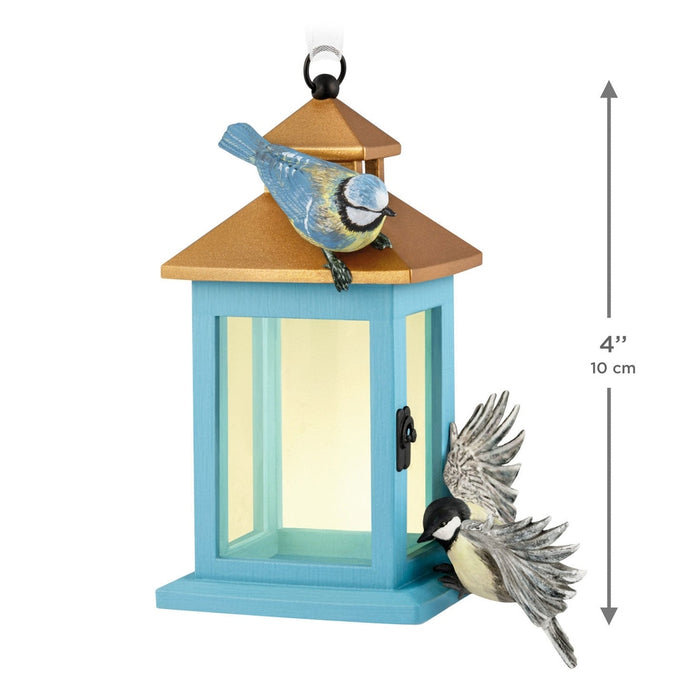 4 inch Hallmark 2026 light up lantern ornament with glowing interior and latch
