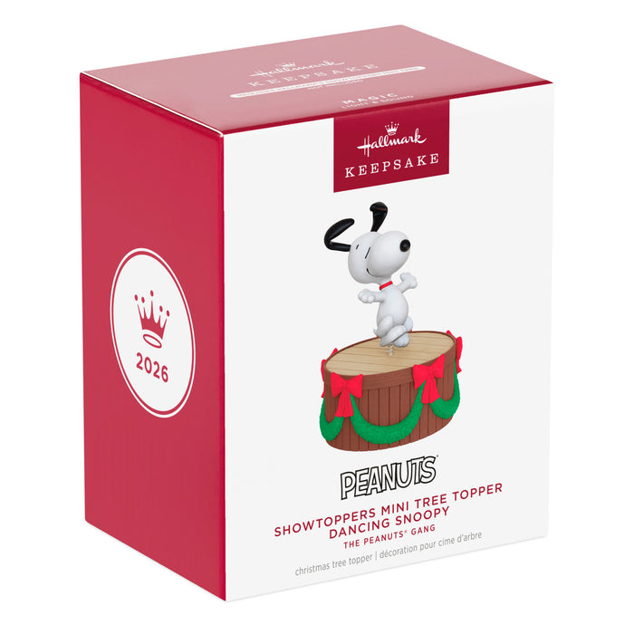 Hallmark : 2026 Keepsake Dancing Snoopy The PEANUTS® Gang ShowToppers Mini Tree Topper (386)