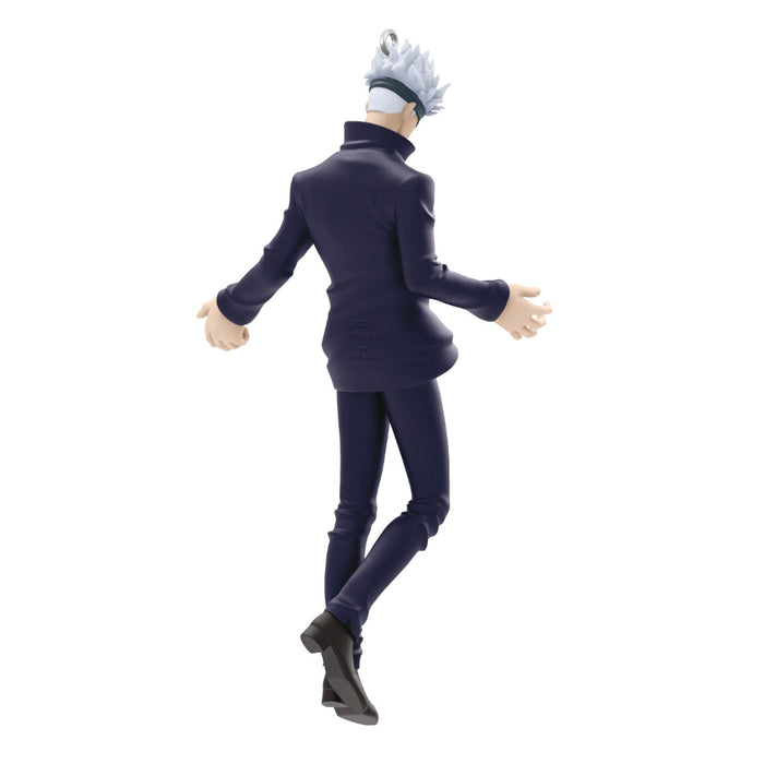 Action figure of a character in a dark outfit with a white background