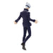 Action figure of a character in a dark outfit with a white background
