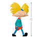 Side profile of Arnold Shortman ornament with red plaid shirttails