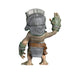 Back view of Star Wars Anzellan droidsmith ornament with textured gray helmet, green trim, and brown utility sash