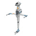 Hallmark Star Wars B-Wing Fighter ornament top angle grey cannons