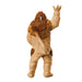 Animated character with brown hair and beige outfit on a white background