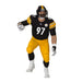 Glossy plastic Cameron Heyward 2026 Hallmark ornament in dynamic playmaking pose