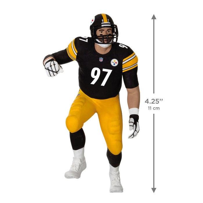 Cameron Heyward 2026 Hallmark Keepsake ornament in Steelers black and gold uniform
