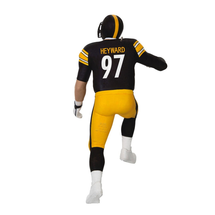 Rear view of Cameron Heyward 97 jersey on 2026 Hallmark Steelers ornament