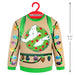 Hallmark 2026 Ghostbusters ugly sweater ornament with light bulbs and Slimer ghost in wreath