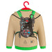 Back of Ghostbusters proton pack design on Hallmark 2026 light-up Christmas sweater ornament