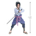 Action figure with a sword, measurement details on a white background