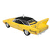 Yellow Plymouth car model on a white background