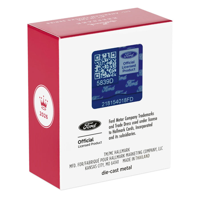 Ford product packaging with red and white design, featuring a QR code and Ford logo.