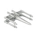 Metallic model of a spaceship on a white background