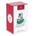 Hallmark Keepsake ornament packaging with a child and teddy bear design on a white background