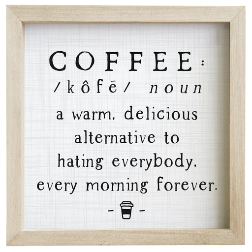 Whimsical coffee humor This charming and witty piece is perfect for coffee lovers who enjoy a daily dose of humor with their morning brew.