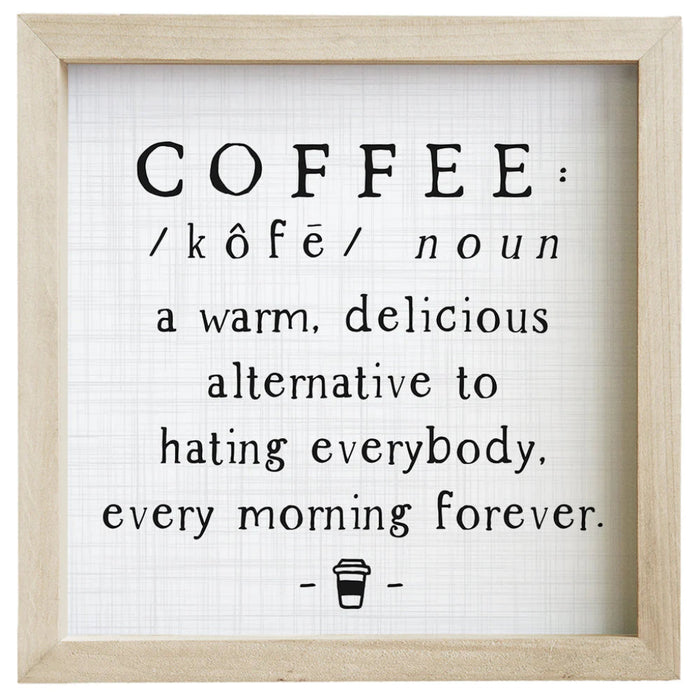 Whimsical coffee humor This charming and witty piece is perfect for coffee lovers who enjoy a daily dose of humor with their morning brew.