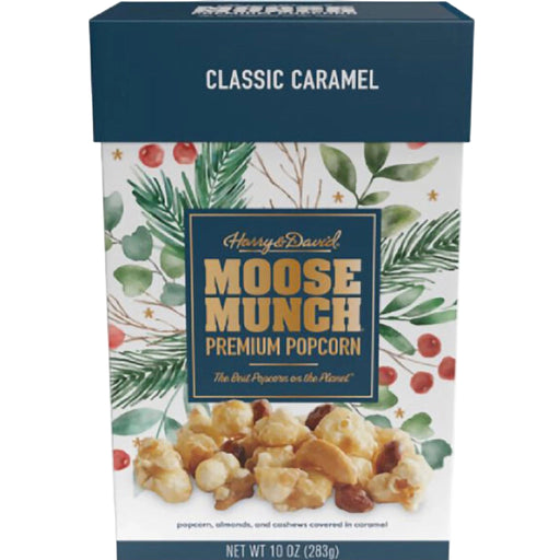 Moose munch Carmel popcorn ready for the holidays.