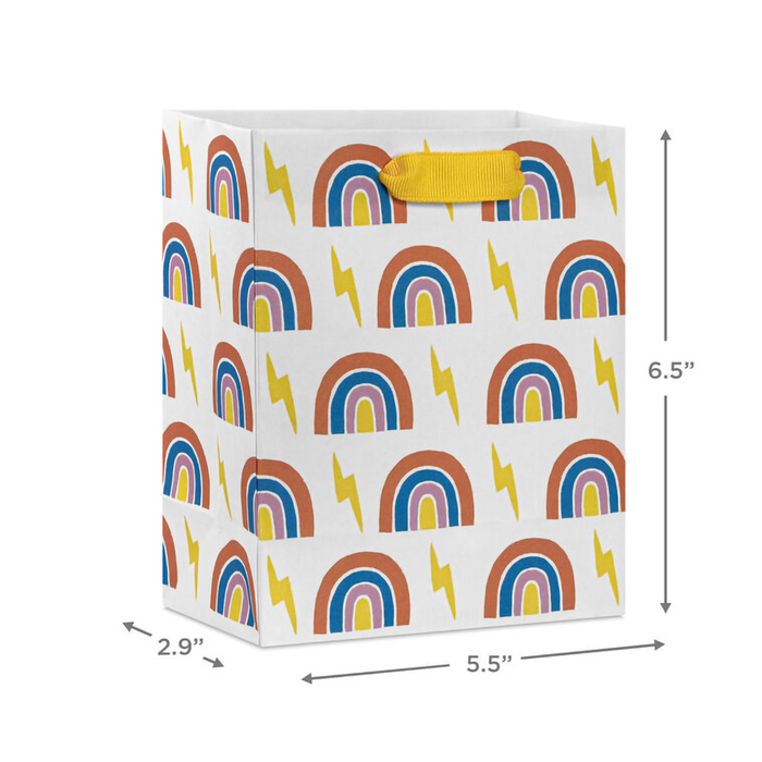 Hallmark : 6.5" Rainbows and Lightning Bolts Small Gift Bag