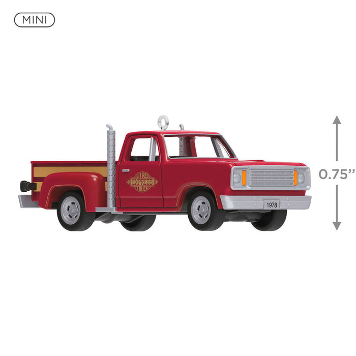 Hallmark : 2025 Keepsake Mini Lil' American Trucks 1978 Dodge Li'l Red Express Truck Ornament, 0.75" (374)