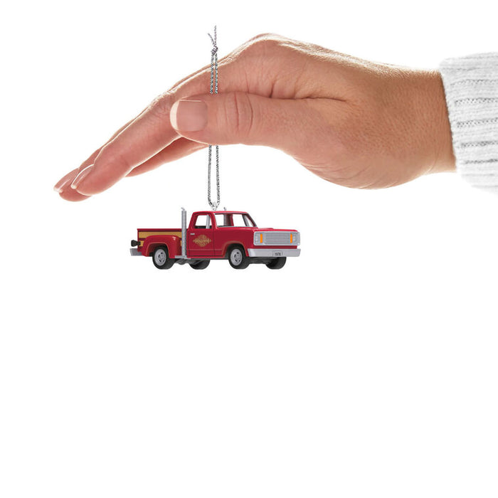 Hallmark : 2025 Keepsake Mini Lil' American Trucks 1978 Dodge Li'l Red Express Truck Ornament, 0.75" (374)