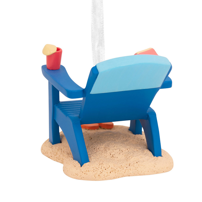 Hallmark :  Retired and Happy Beach Chair Hallmark Ornament - Tree Trimmer