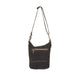 Chic paisley print leather bag with a brown strap, combining style and functionality effortlessly.