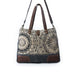 A spacious tote bag made from cotton and linen, combining functionality with a chic, natural fabric look.