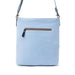Stylish blue floral print bag crafted from leather, complete with a durable leather strap for easy carrying.