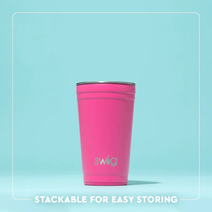A white tumbler with a green lid, embellished with a book design, perfect for sipping drinks while enjoying literature.