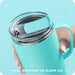 Swoogirls hydrangea-themed travel mug, designed for convenience and elegance while enjoying drinks on the move.