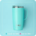 Elegant travel mug by Swoogirls, featuring a hydrangea print, suitable for carrying beverages during travel.