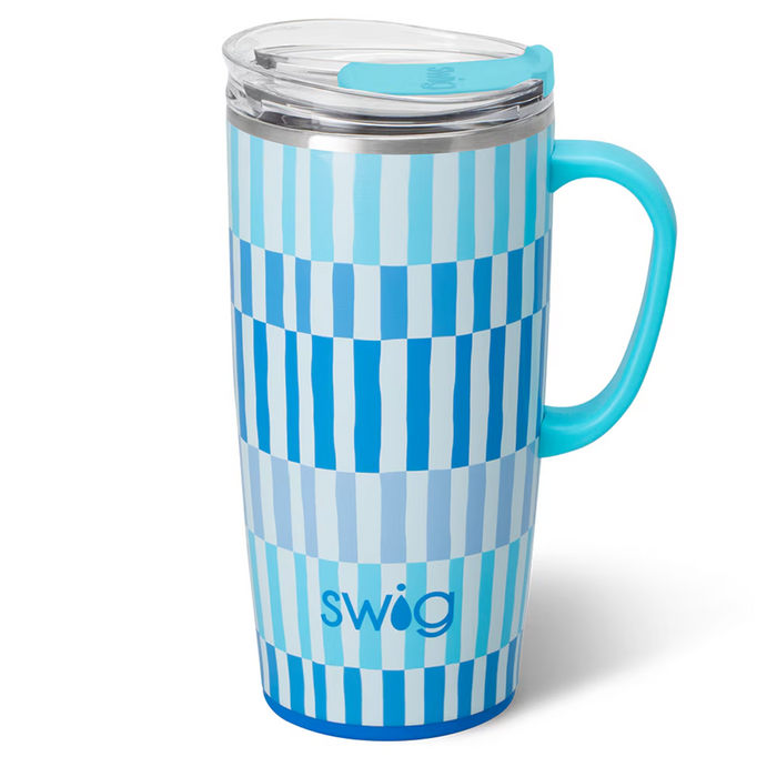 Swig : Full Travel Mug (22oz) in Glacier Stripe at Annie's Hallmark 