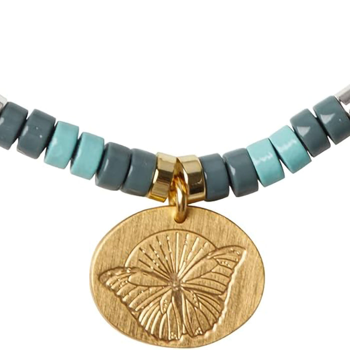 Scout Curated Wears : Stone Intention African Turquoise Gold Charm Bracelet at Annie's Hallmark